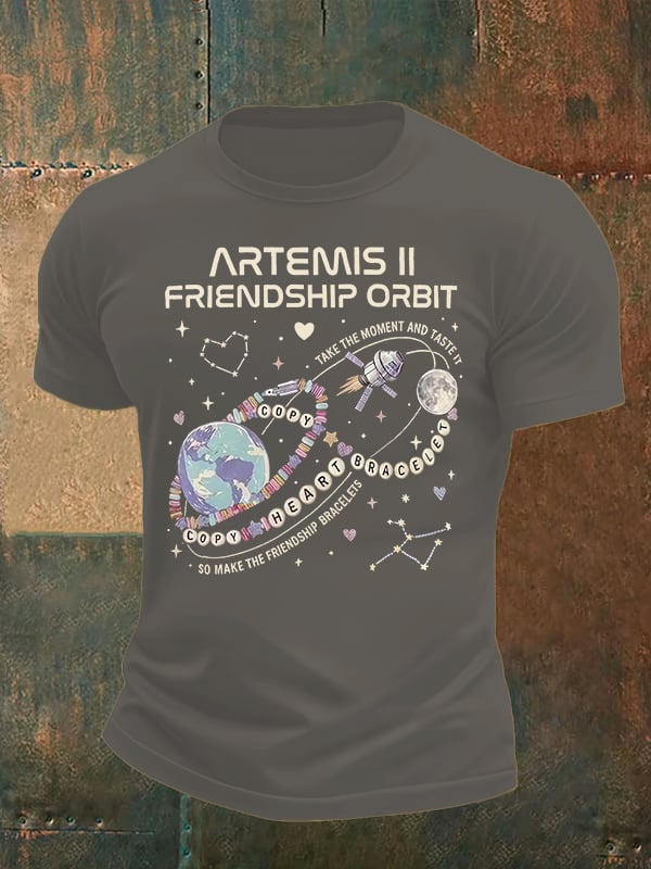 Men's  Fun Planet Print T-Shirt