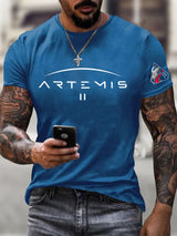 Men's Round Neck Casual Printed T-Shirt