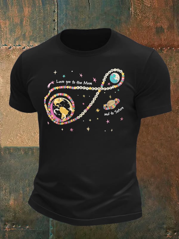 Men's  Fun Planet Print T-Shirt