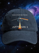 Retro Artemis II See You On The Dark Side Of The Moon Print Baseball Cap
