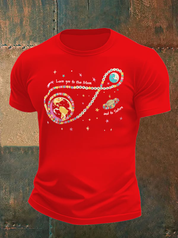 Men's  Fun Planet Print T-Shirt
