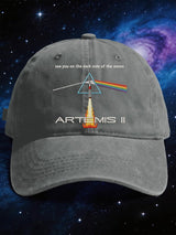 Retro Artemis II See You On The Dark Side Of The Moon Print Baseball Cap