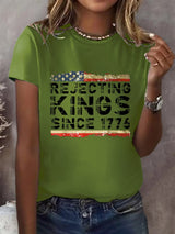 Women's Fashion Casual FDT Reject King Tiger Print  T-shirt