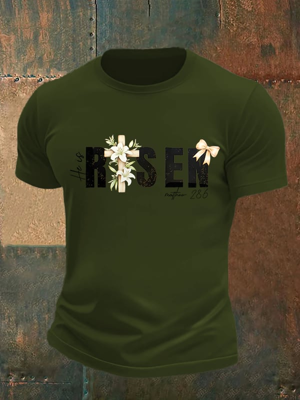 Men's  He is Risen  Print  T-Shirt