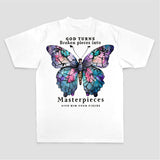 God Turns Broken Pieces Into Masterpieces Printed Women's T-shirt