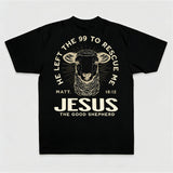 He Left The 99 To Rescue Me Matt. 18:12 Jesus The Good Shepherd Printed Women's T-shirt
