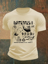 Men's  Lunar Landing Character Print T-Shirt