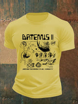 Men's  Lunar Landing Character Print T-Shirt