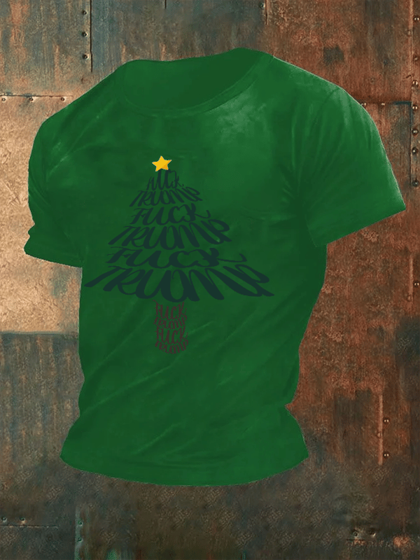 🔥Buy 3 Get 15% Off🔥Men's  Funny Christmas Tree With fdt T-Shirt