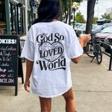 For The God So Loved The World Printed Women's T-shirt