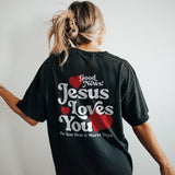 Good News Jesus Loves You Printed Women's T-shirt