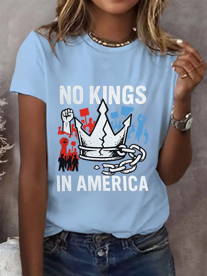 We Serve For The Country Not For The King Print  T-Shirt