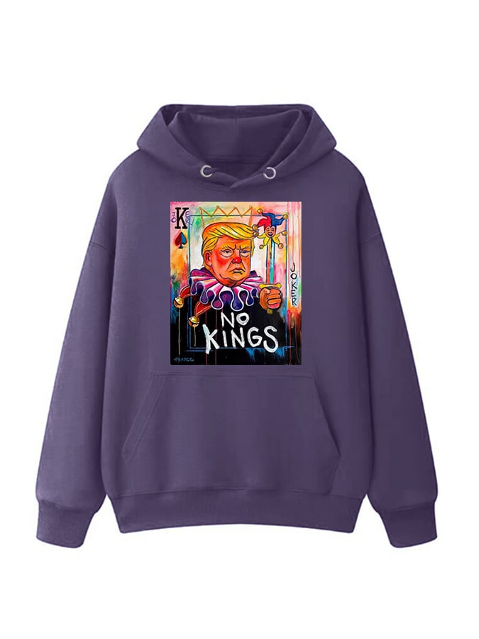Unisex  No Kings In America Print Casual  Hoodie