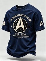 Men's Casual Commemorative-Edition Print Short-Sleeve T-Shirt