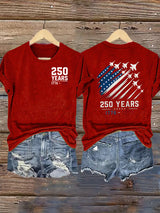 Women's  Round-Neck 250 YEARS Printed T-Shirt
