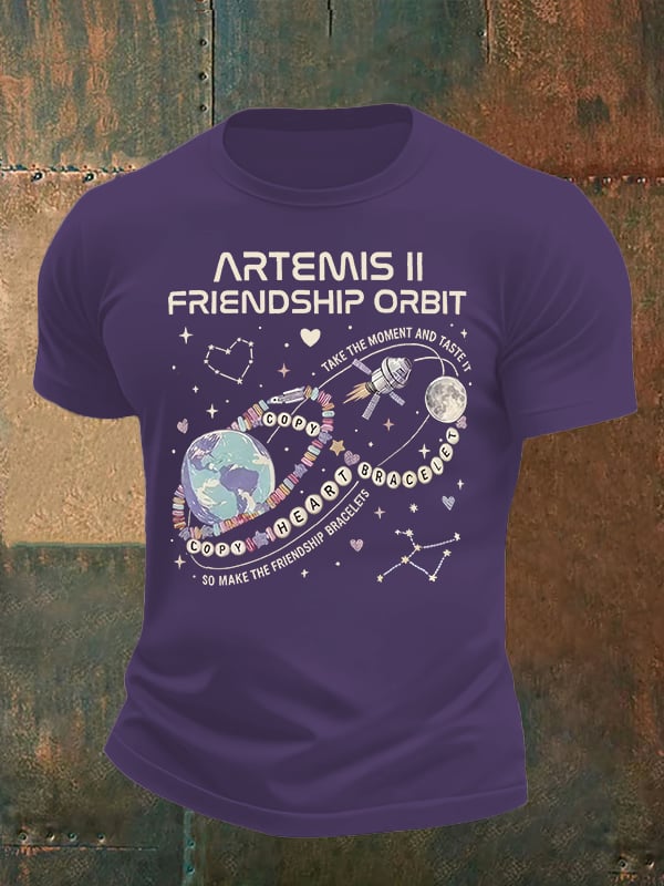 Men's  Fun Planet Print T-Shirt