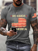 🔥Buy 3 Get 15% Off🔥Men's  No King in America Print Casual  T-Shirt
