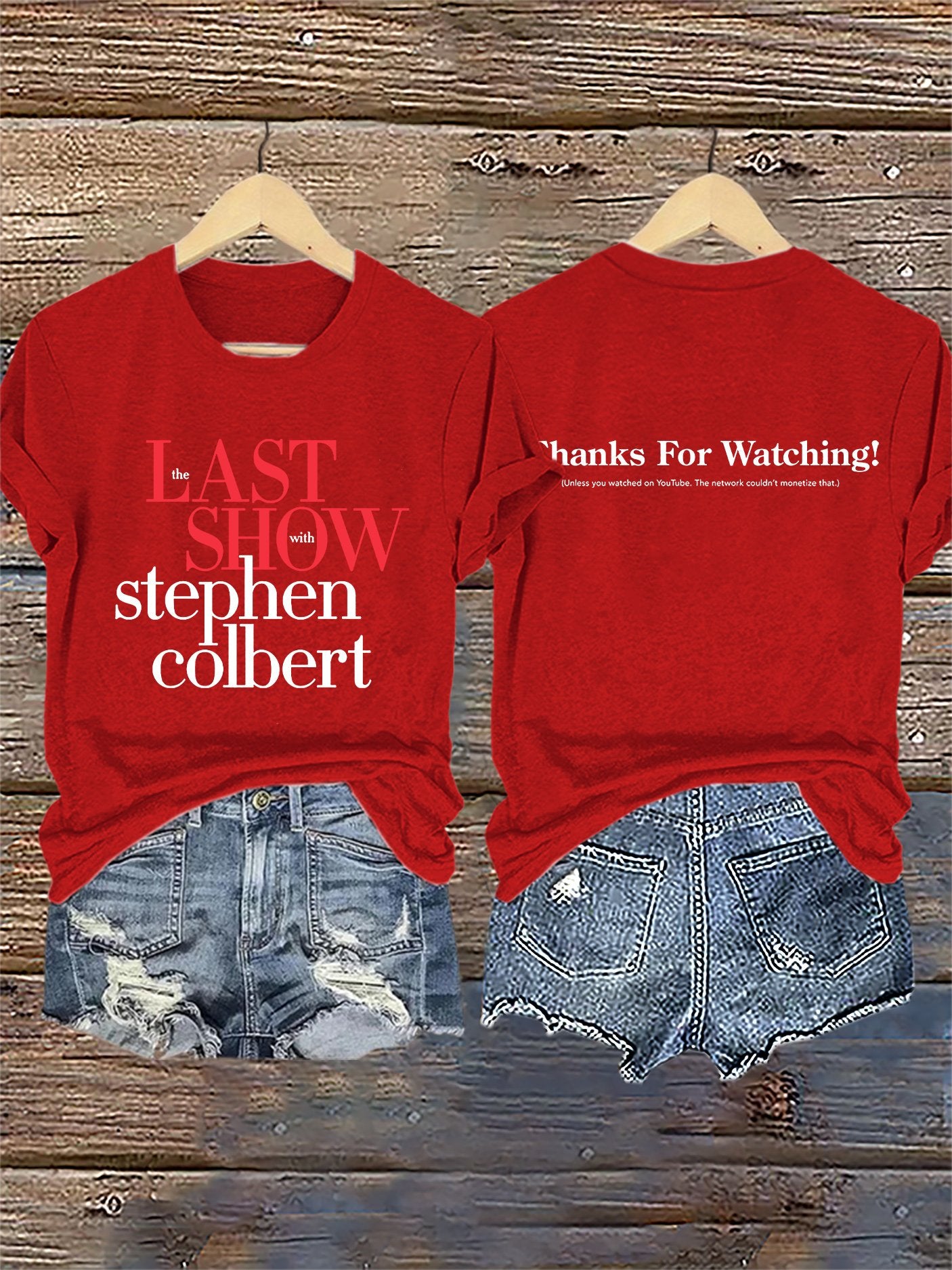 Retro Last Show Tree Print T-Shirt