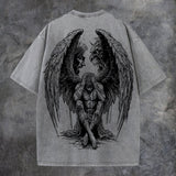 Contradictory Angel Printed Men's Washed Tee