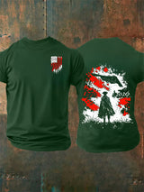 Men's Round-Neck 250 US Flag Print T-Shirt