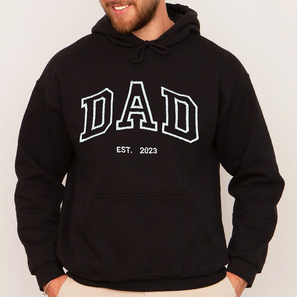 Personalized Mama/Dad Embroidered Sweatshirt, Custom Mom/Dad Embroidery Hoodie