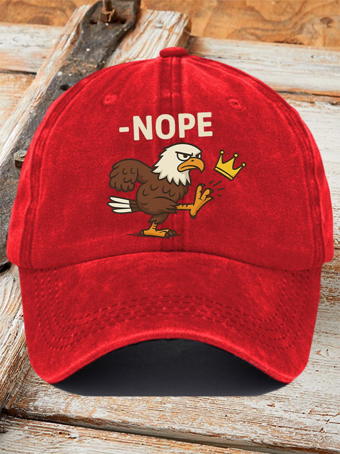 🔥Buy 3 Get 15% Off🔥Unisex Retro No Kings In America  Eagle Crown Nope Print Baseball Cap