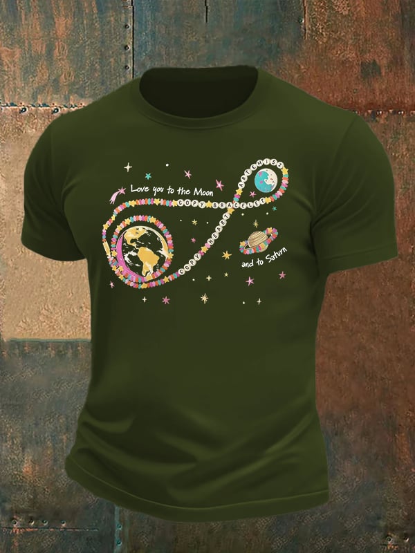 Men's  Fun Planet Print T-Shirt