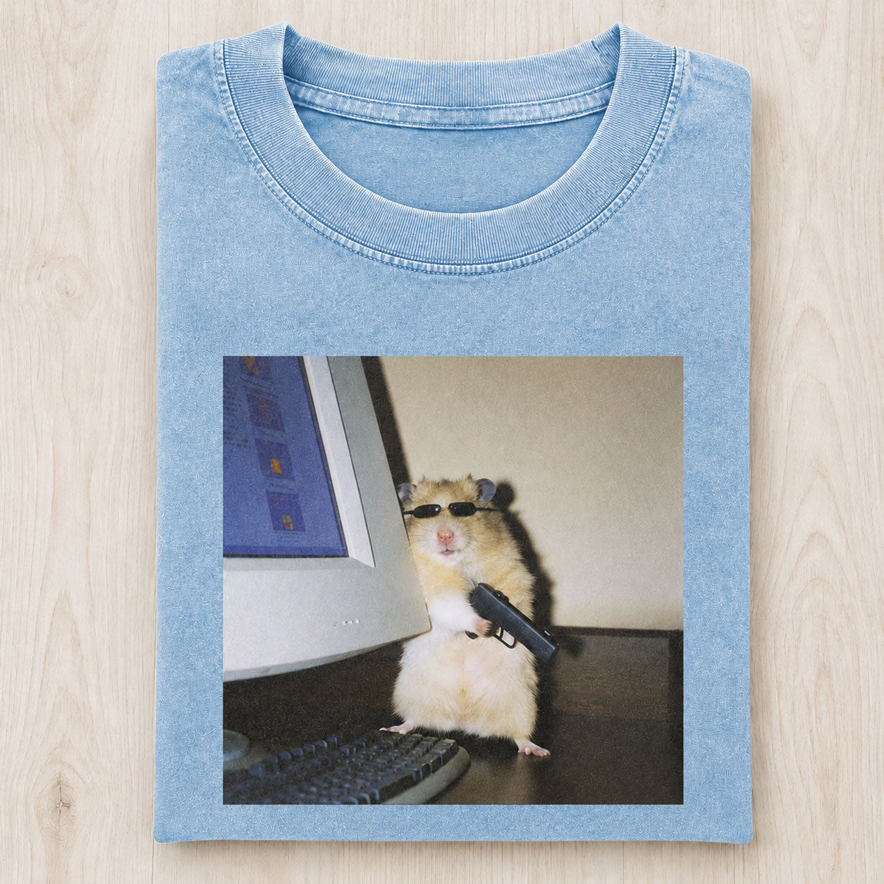 Sunglasses Hacker Hamster Meme Vintage Comfort Colors Tee