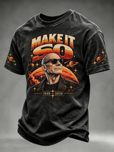 Men's Casual Commemorative Printed Short-Sleeve T-Shirt