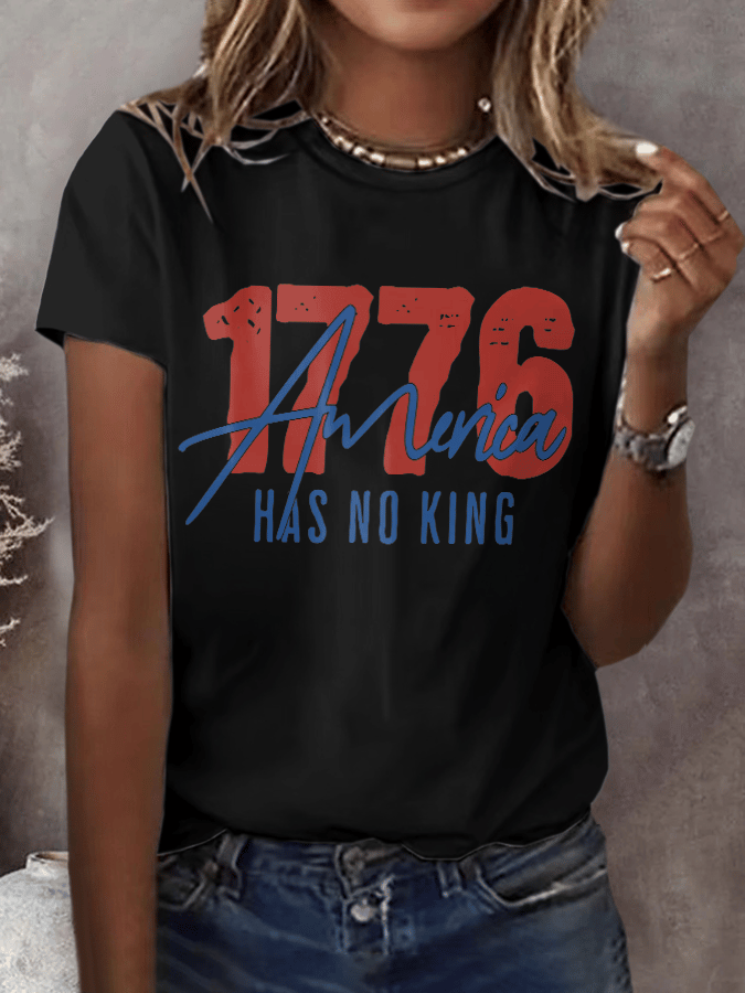 🔥Buy 3 Get 15% Off🔥Women's Fashion Casual American Kingless Print T-Shirt