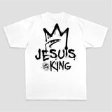 Jesus Is King Crown Graffiti Print Printed Women's T-shirt