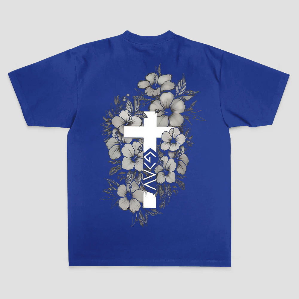 Floral Cross Printed Women's T-shirt