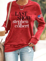 Retro Last Show Print Sweatshirt