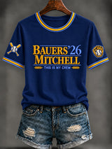 Women's Baseball Print T-Shirt