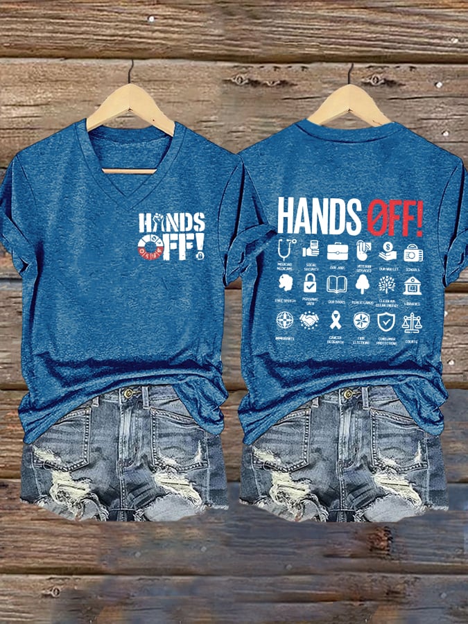 🔥Buy 3 Get 15% Off🔥Women's Casual Hands Off Printed T-Shirt