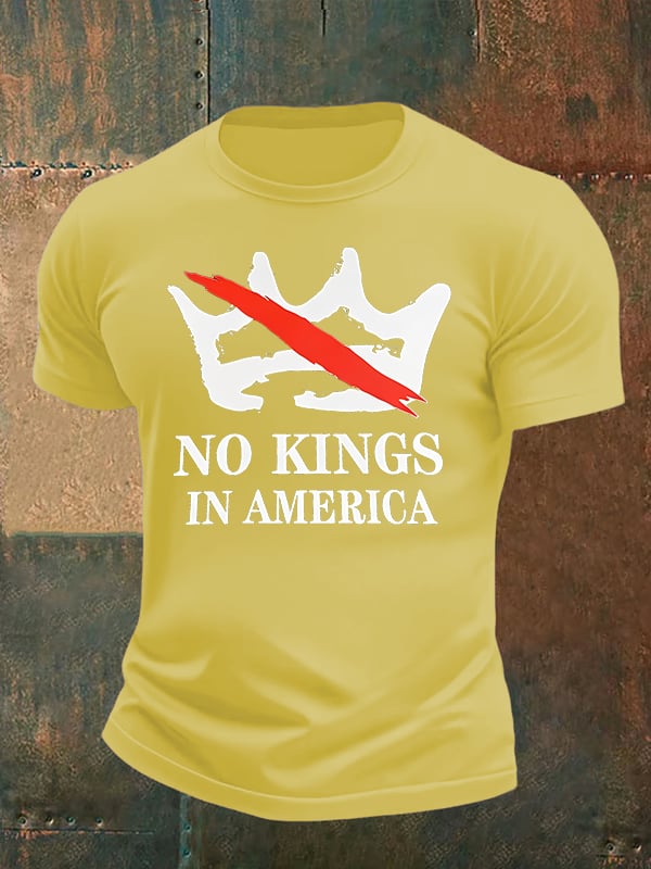 🔥Buy 3 Get 15% Off🔥Men's no kings in America print  T-Shirt