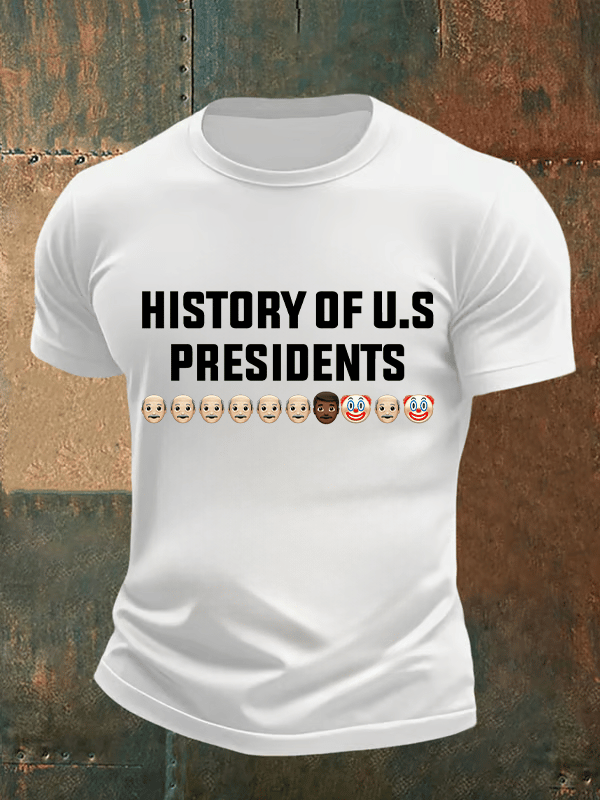 🔥Buy 3 Get 15% Off🔥Men's  History Of US Presidents Print T-Shirt