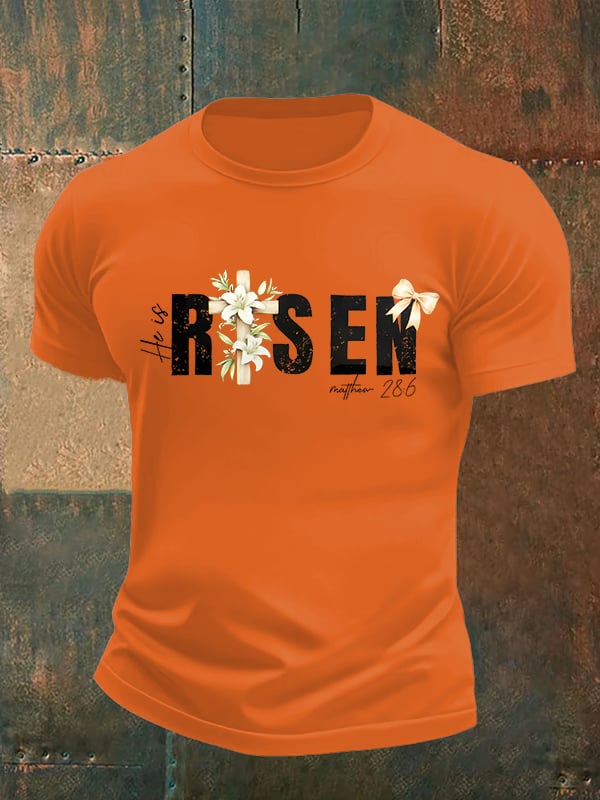 Men's  He is Risen  Print  T-Shirt