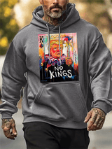 Men's  No Kings In America Print Casual  Hoodie