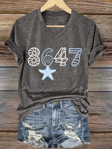 🔥Buy 3 Get 15% Off🔥V-Neck Retro 8647 Starfish Seashells Print T-Shirt