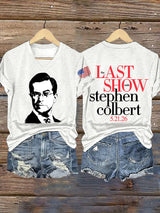 V-Neck Retro Last Show 05.21.2026 Print T-Shirt