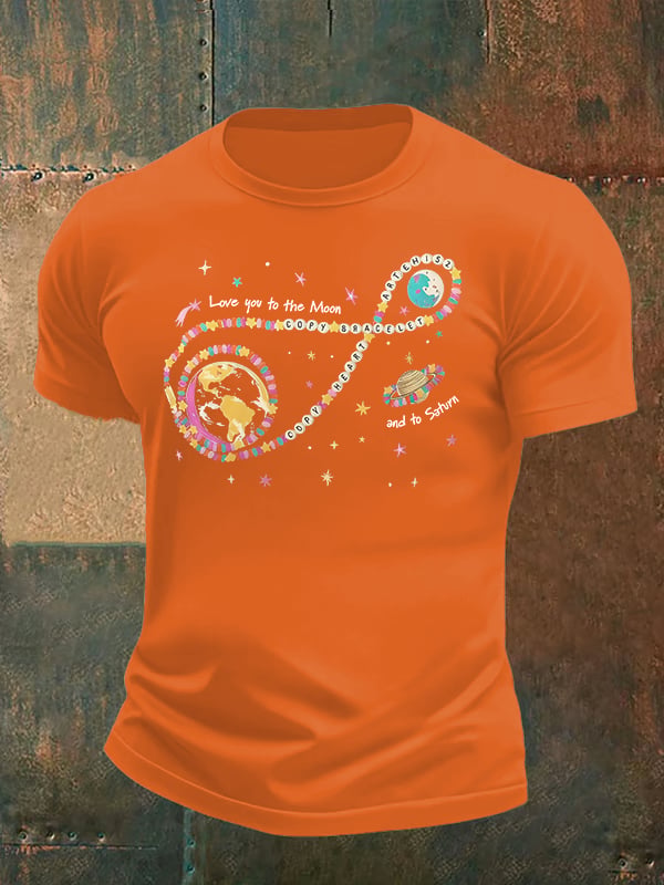 Men's  Fun Planet Print T-Shirt