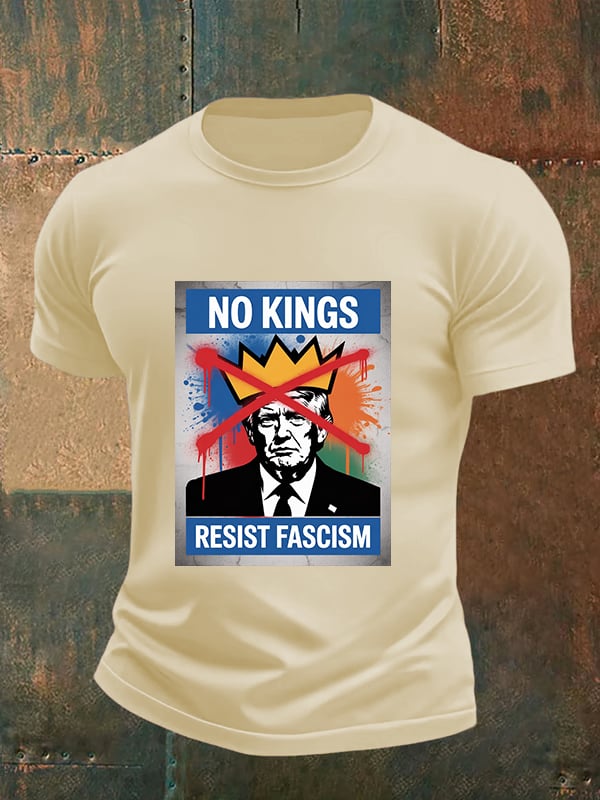 Men's   NO KINGS RESIST FASCISM T-shirt