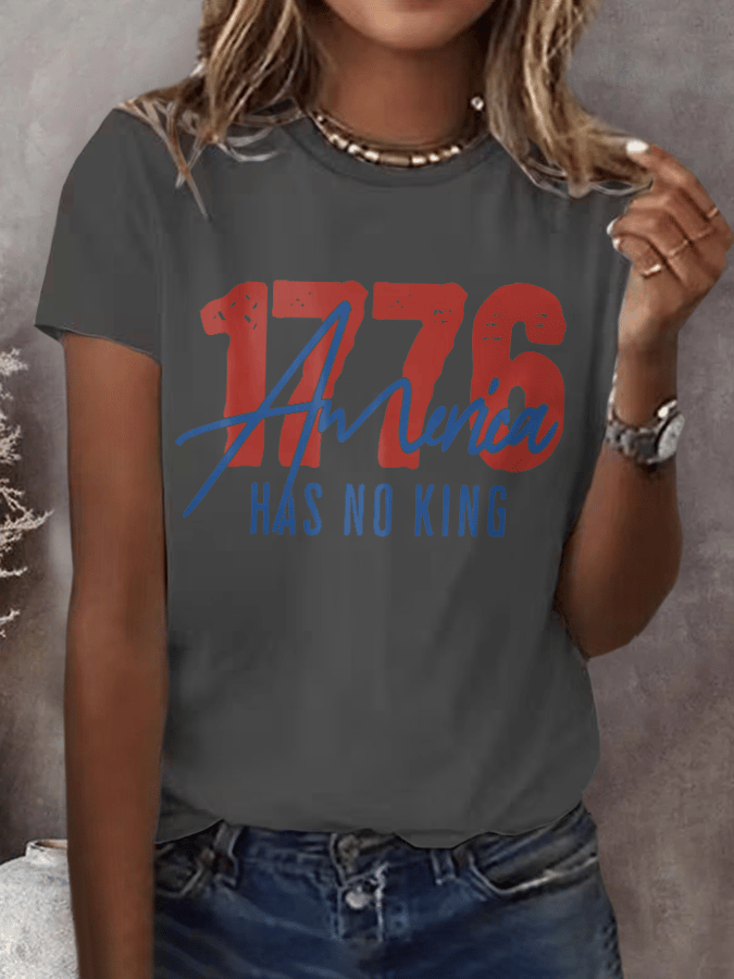 🔥Buy 3 Get 15% Off🔥Women's Fashion Casual American Kingless Print T-Shirt