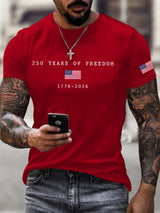 Men's  America Flag Print T-Shirt