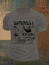 Men's  Lunar Landing Character Print T-Shirt