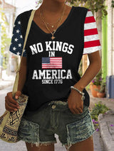 🔥Buy 3 Get 15% Off🔥Women's No King in America Print  Casual T-Shirt