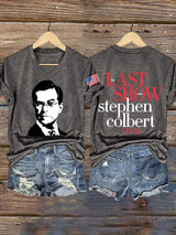 V-Neck Retro Last Show 05.21.2026 Print T-Shirt