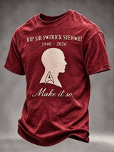 Men's Casual Commemorative Printed Short-Sleeve T-Shirt