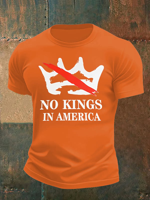 🔥Buy 3 Get 15% Off🔥Men's no kings in America print  T-Shirt